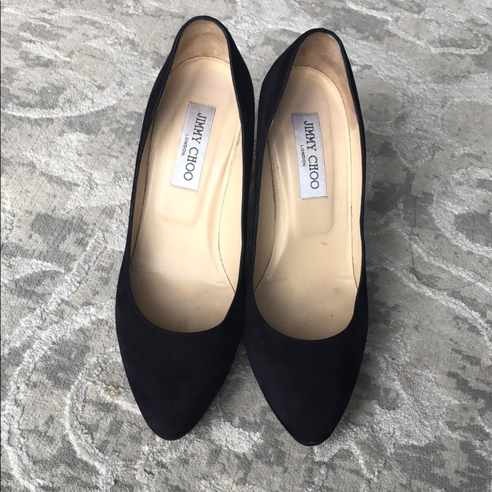 Jimmy Choo Dark Purple Suede Pumps